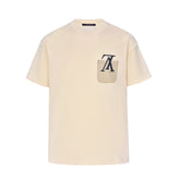 L's front pocket and back letter T-shirt