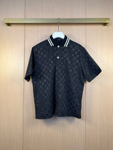 L's premium dark pattern logo breathable fabric business shirt