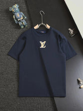 L‘s Purple and yellow label printed T-shirt