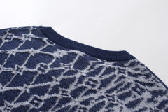 L‘s Fishnet pattern knitted short sleeve