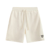 D's "47" letter embroidered tassel pants with simple style shorts