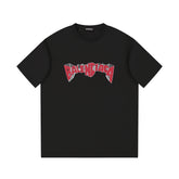 B's trend dark red letter logo T-shirt