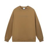 B's Solid Color Leather Sweatshirt
