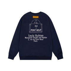 L's Alphabet Print Sweatshirt (Blue)