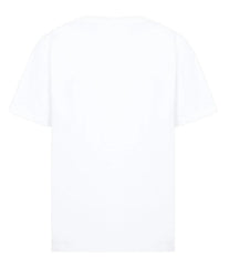Rectangular Brand Print Crewneck T-Shirt