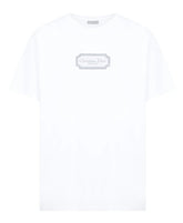 Rectangular Brand Print Crewneck T-Shirt