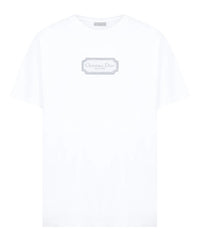 Rectangular Brand Print Crewneck T-Shirt