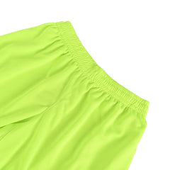 Fluorescent embroidered patchwork shorts