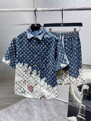 L's Home Leisure Cow Pattern Gradient Shirt
