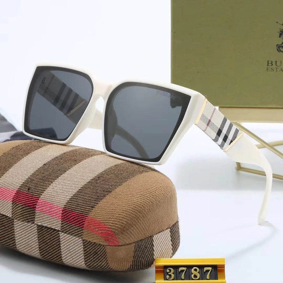 Classic Checkered Square Sunglasses  3787
