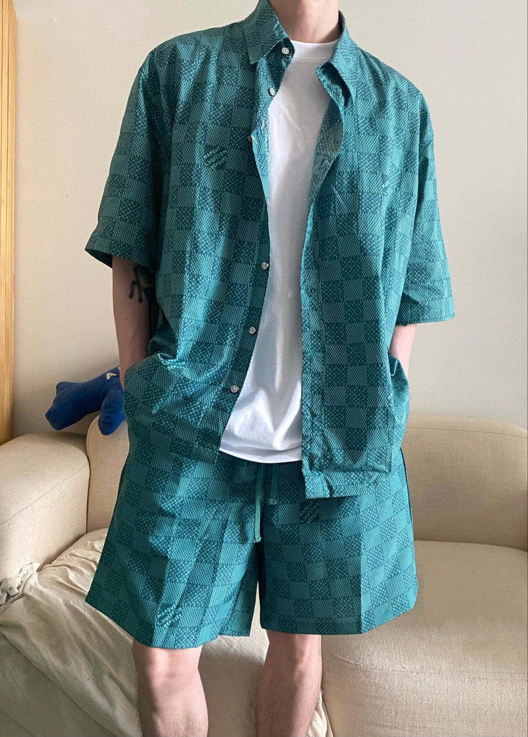 2024 High Quality Cool Beach T-shirt Shorts suit